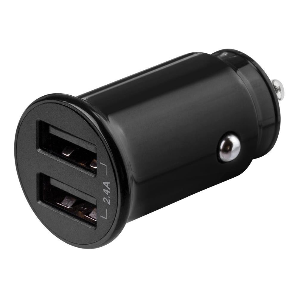Usb-car124 Caricabatterie Per Dispositivi Mobili Nero Auto (Car Charger 2xusb-a 12w - Black) - Foto 1