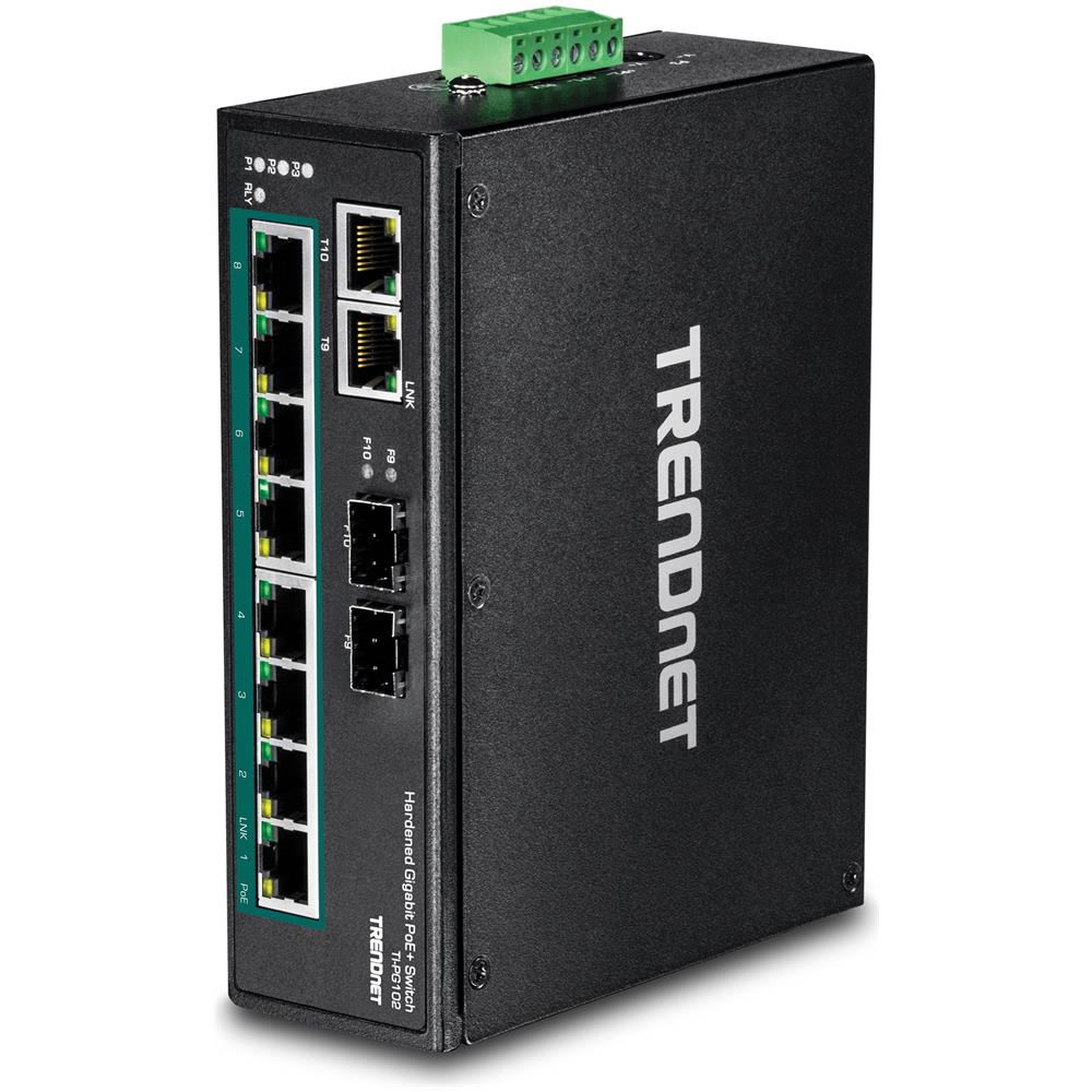 TI-PG102 No gestito Gigabit Ethernet (10/100/1000) Supporto Power over Ethernet (PoE) Nero switch di rete - Foto 1