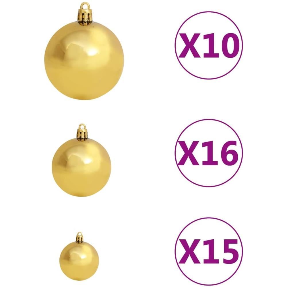 Set Natale con 120 Palline Punta e 300 Luci LED Oro e Bronzo - Foto 3