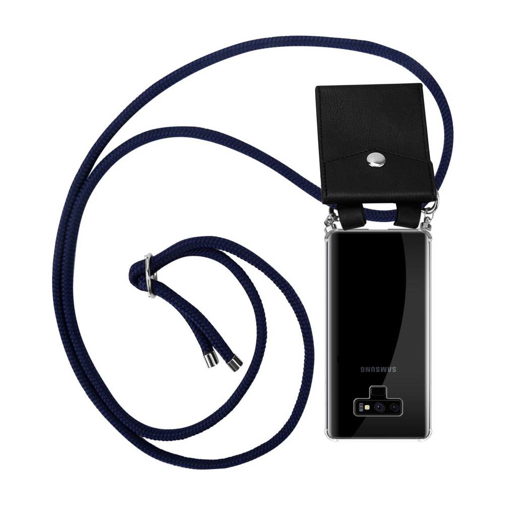 Catena Di Telefoni Cellulari Compatibile Con Samsung Galaxy Note 9 In Blu Notte - Coperchio Protettivo In Silicone Con Anelli D'argento, Cinturino In Corda E Custodia Staccabile - Foto 1