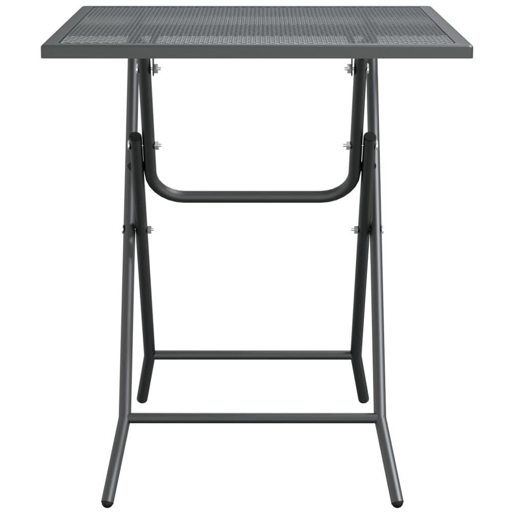 Tavolo Da Giardino 60x60x72 Cm Rete Metallica Espansa Antracite - Foto 2