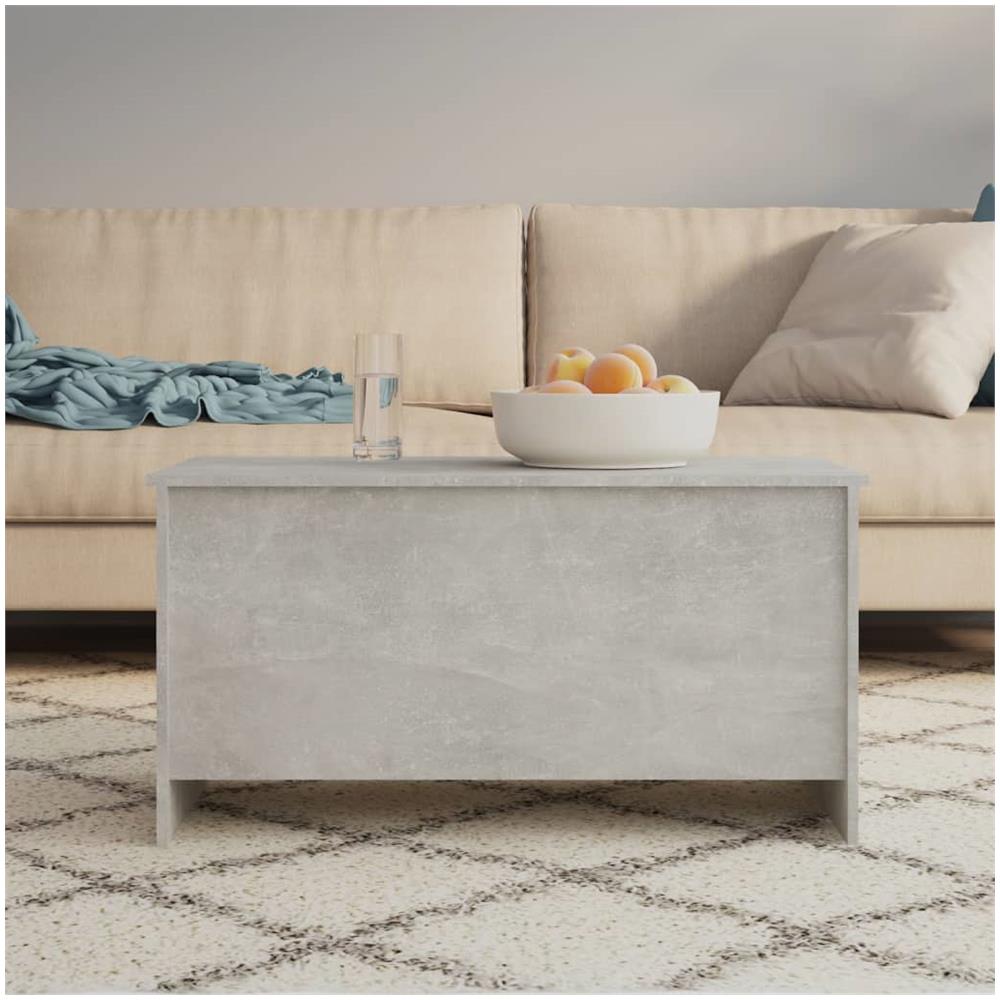 Tavolino Grigio Cemento 102x55,5x52,5 Cm In Legno Multistrato - Foto 7