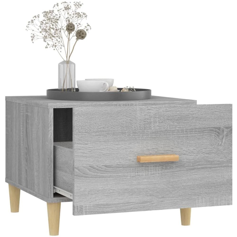 Tavolino Da Salotto Grigio Sonoma 50x50x40 Cm Legno Multistrato - Foto 8
