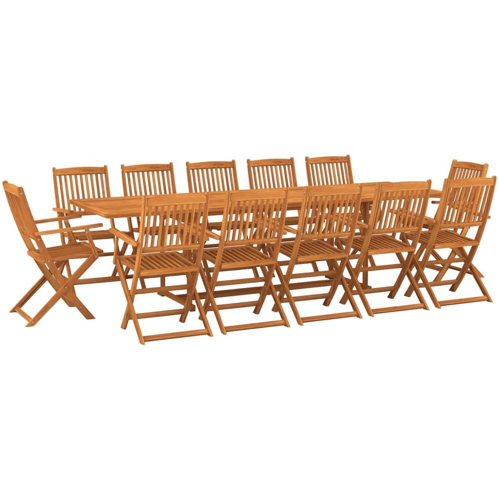 Set da Pranzo da Giardino 13 pz 280x90x75 cm Massello di Acacia - Foto 2