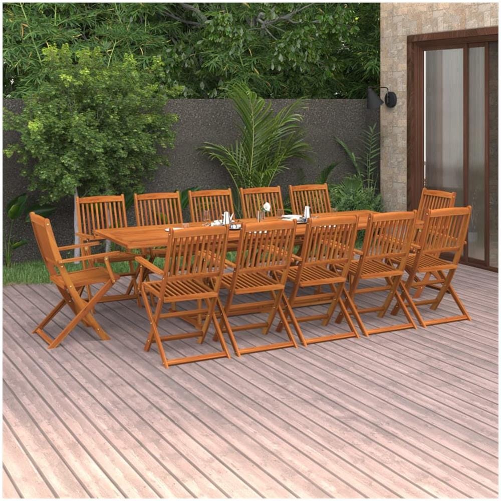 Set da Pranzo da Giardino 13 pz 280x90x75 cm Massello di Acacia - Foto 1