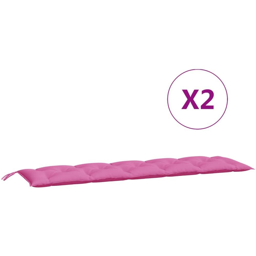 Cuscini Per Panca 2pz Rosa 180x50x7 Cm Tessuto - Foto 2