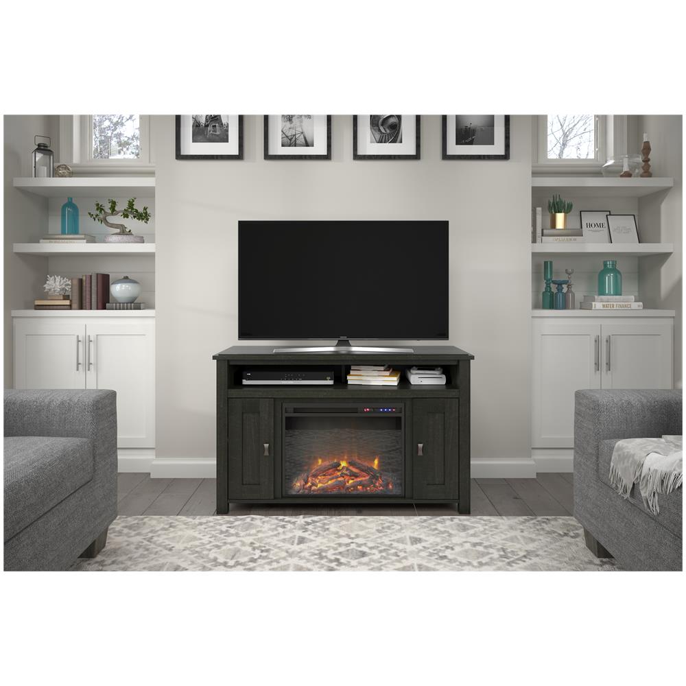 Farmington Caminetto A 2 Porte In Truciolare Nero - Foto 8