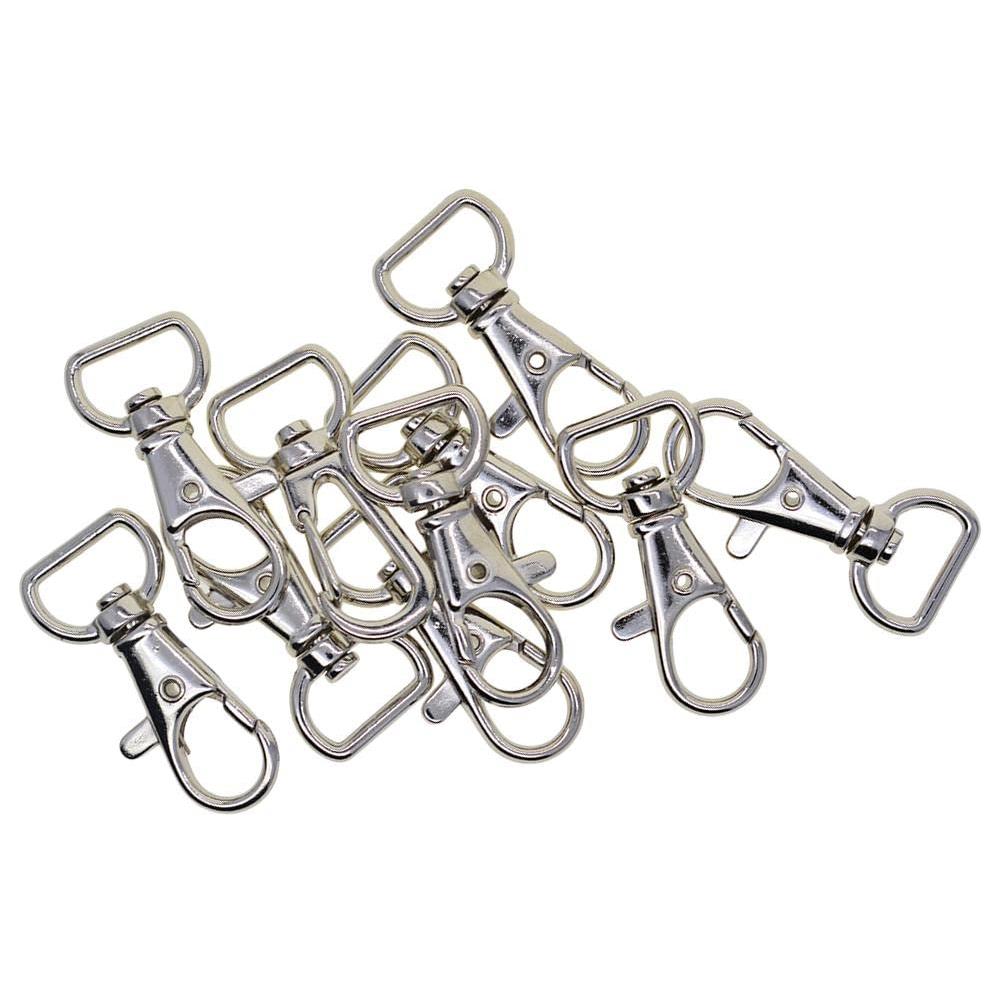 Anelli Girevoli Semicircolari Con Moschettone, 10 Pz. Silver 2 Cm - Foto 1