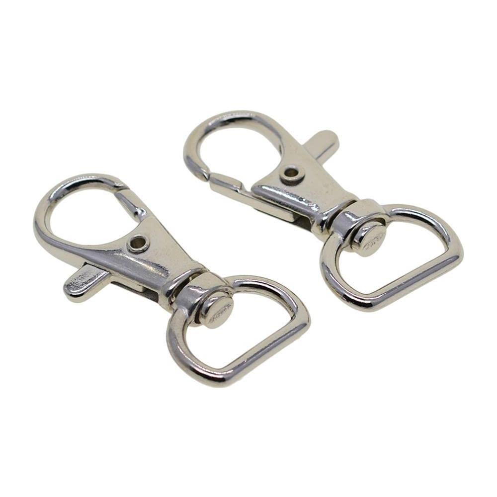 Anelli Girevoli Semicircolari Con Moschettone, 10 Pz. Silver 2 Cm - Foto 2