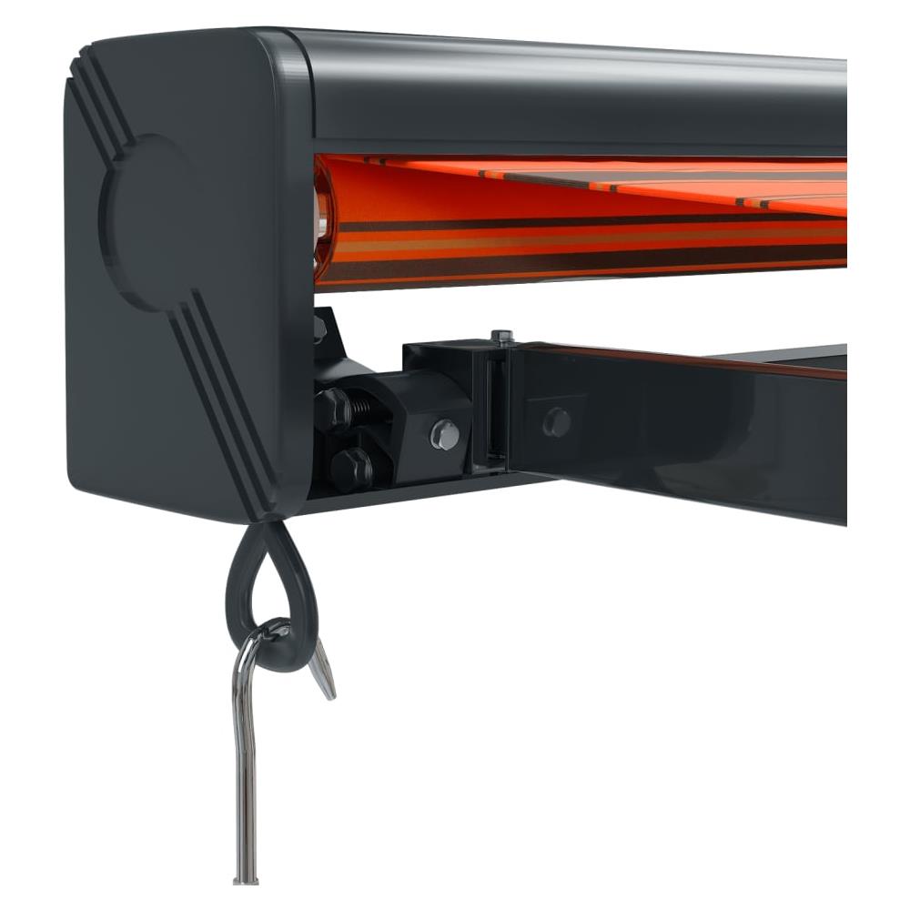 Tenda Retrattile Arancione Marrone 3,5x2,5m Tessuto E Alluminio - Foto 2