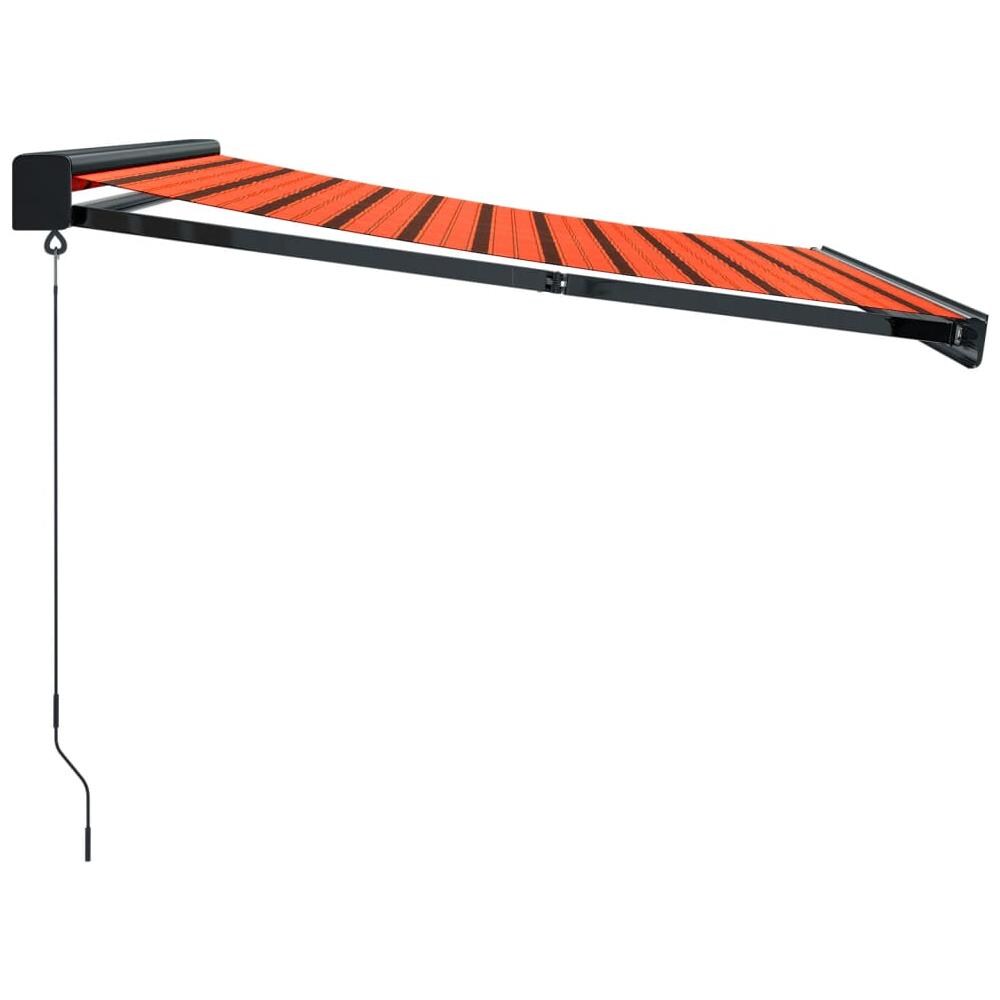 Tenda Retrattile Arancione Marrone 3,5x2,5m Tessuto E Alluminio - Foto 8