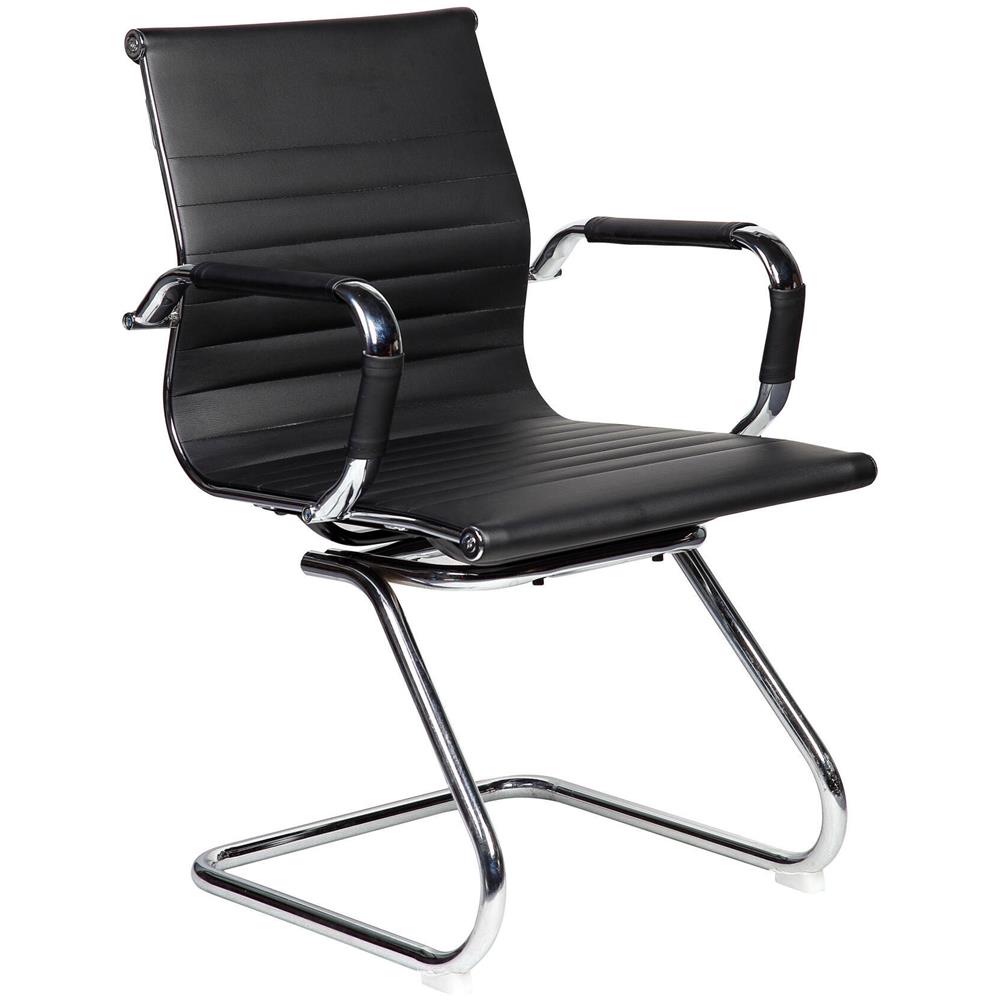 Sedia Artena, Sedute Sala Da Attesa Con Braccioli Per Ufficio, Seduta Ergonomica Da Attesa, 62x54h89 Cm, Nero - Foto 1