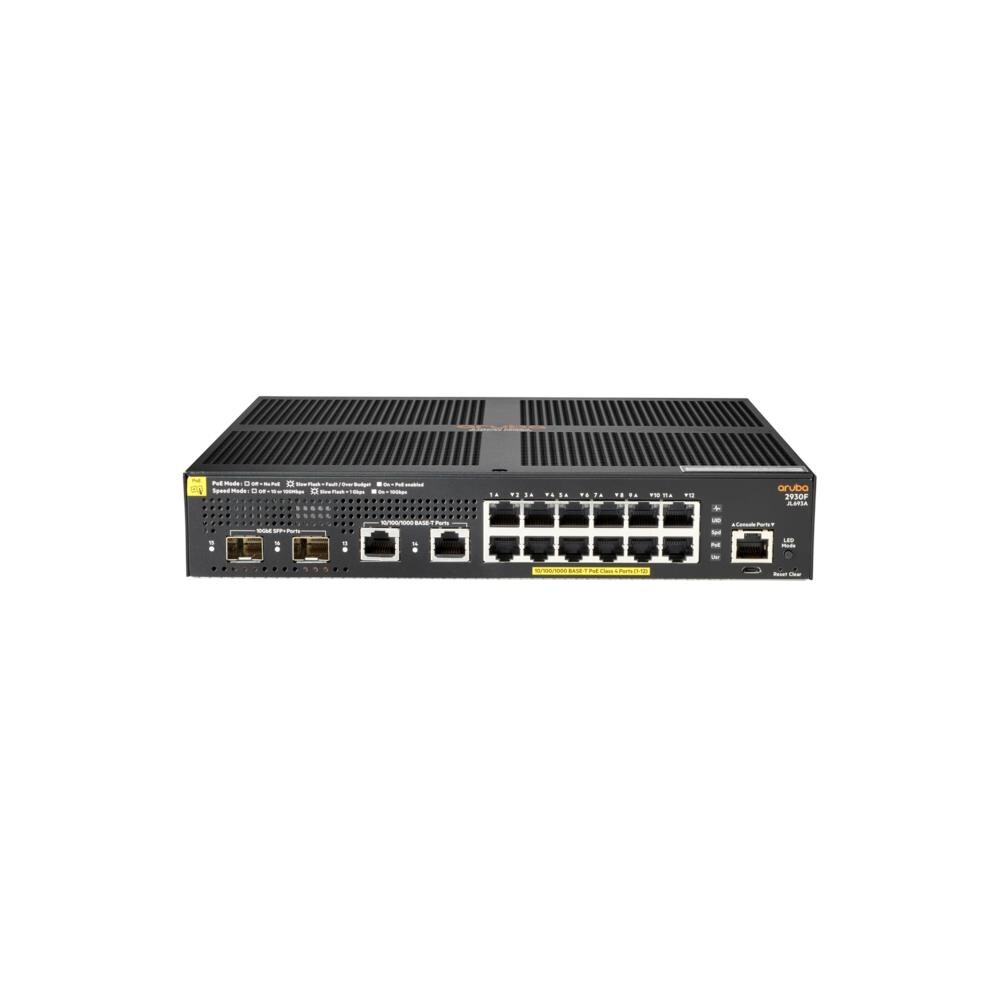 2930F 12G PoE+ 2G / 2SFP+ Gestito L3 Gigabit Ethernet (10/100/1000) Supporto Power over Ethernet (PoE) 1U Nero - Foto 1
