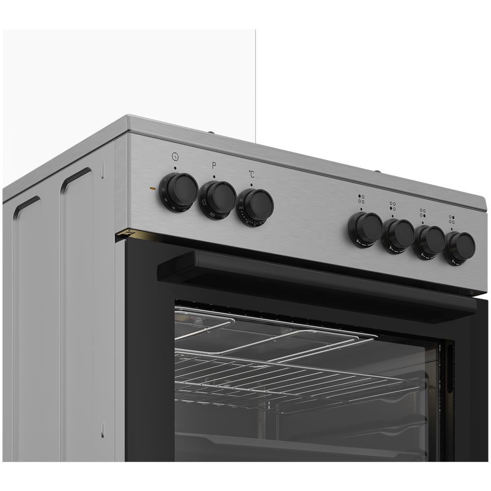 CUCINA 60X60 FELETTR VENTILATO 4F INOX CLASSE A COPERCHIO VETRO - Foto 3