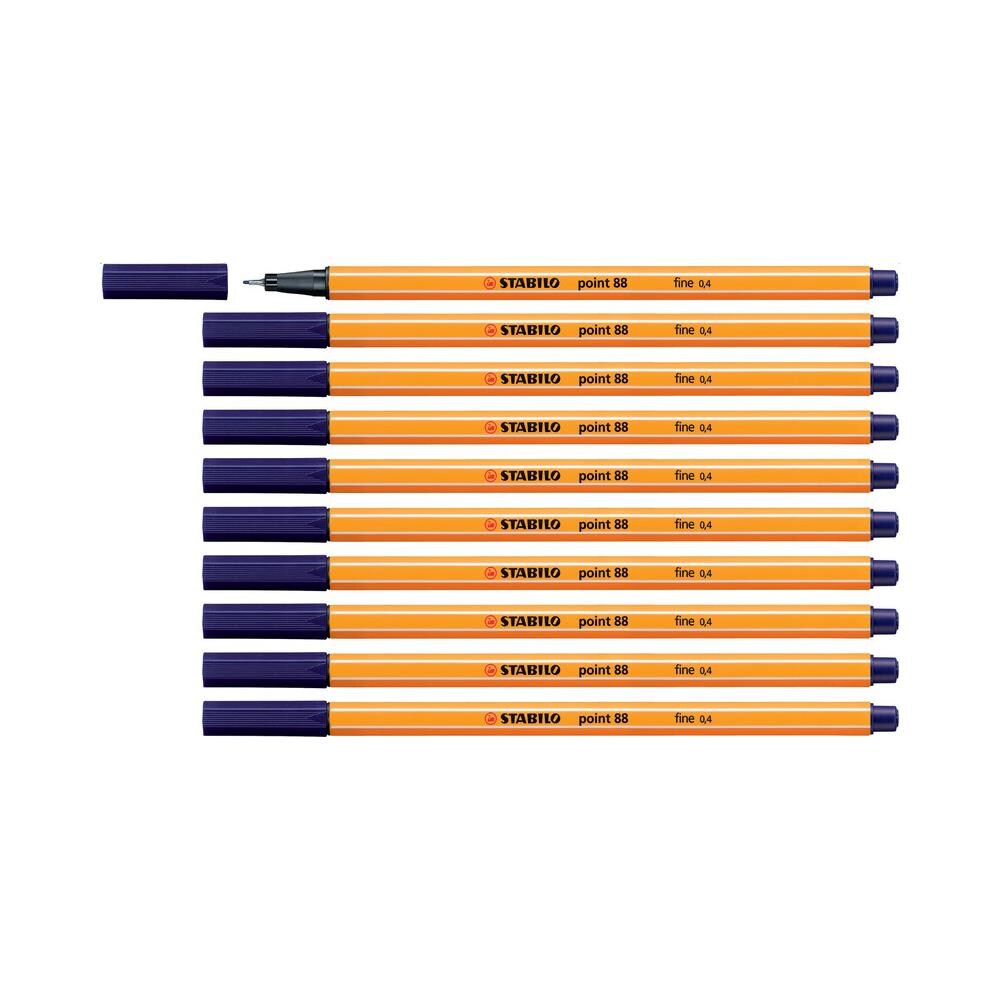 point 88 - Fineliner - Confezione da 10 - Blu Notte - Foto 1