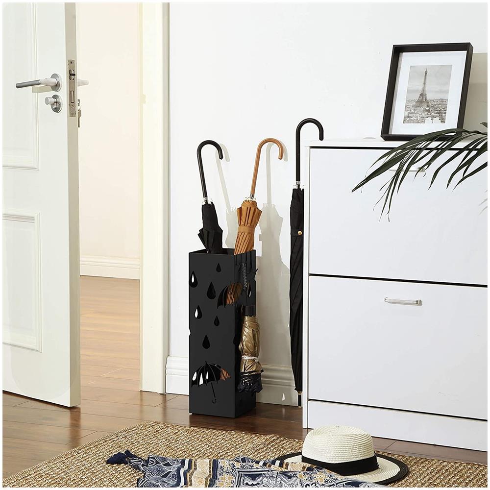 Portaombrelli LUC49B in metallo nero dal design moderno per l'ingresso - Foto 2