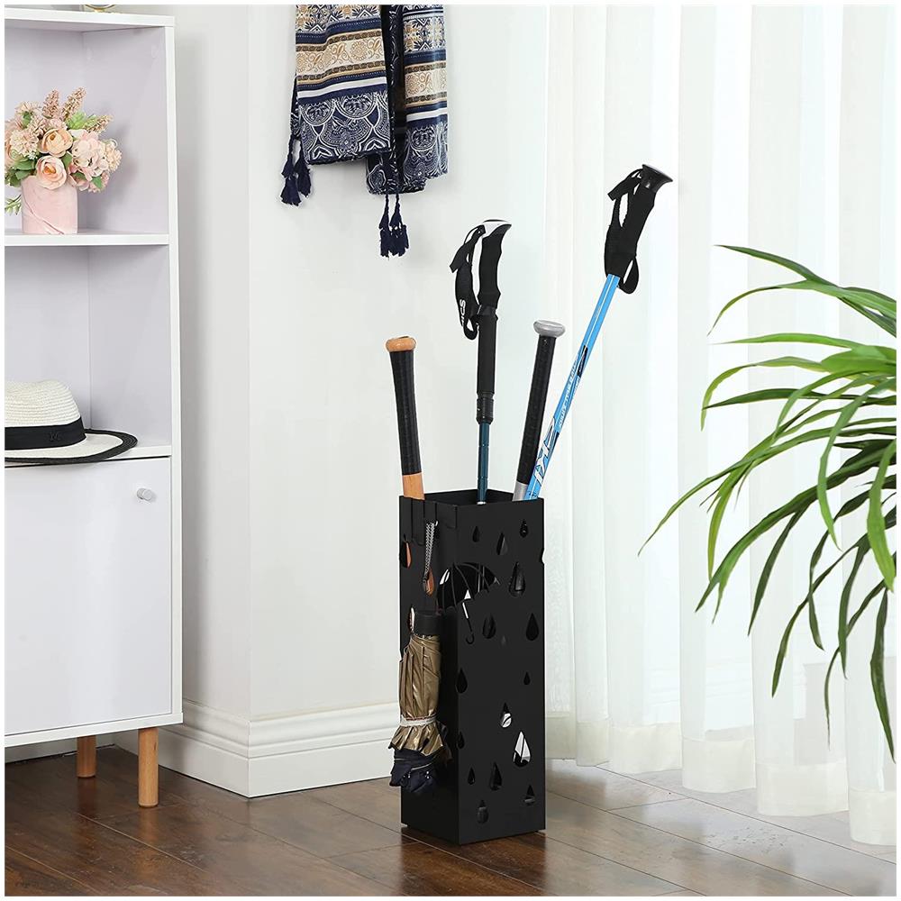 Portaombrelli LUC49B in metallo nero dal design moderno per l'ingresso - Foto 9