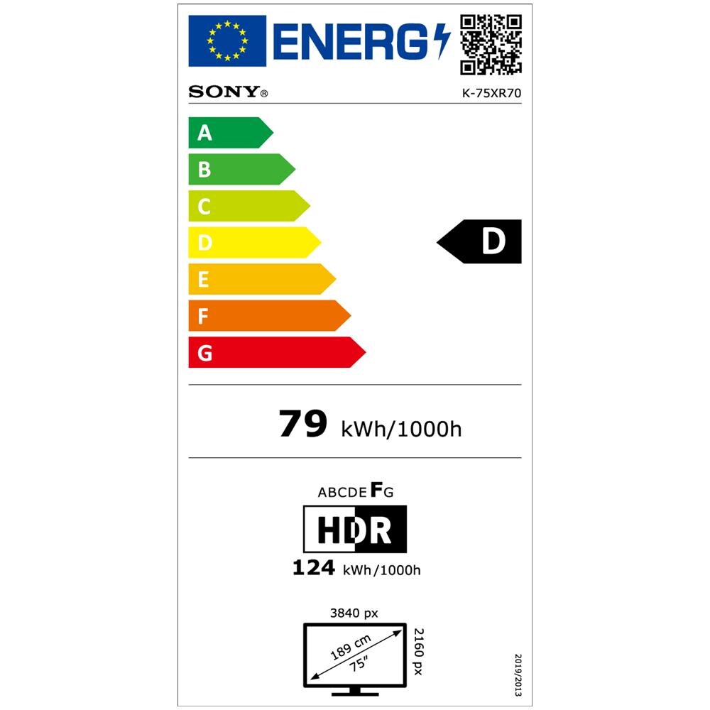 TV LED 4K Ultra HD MiniFWD-75XR70 75" Smart TV Nero - Foto 2