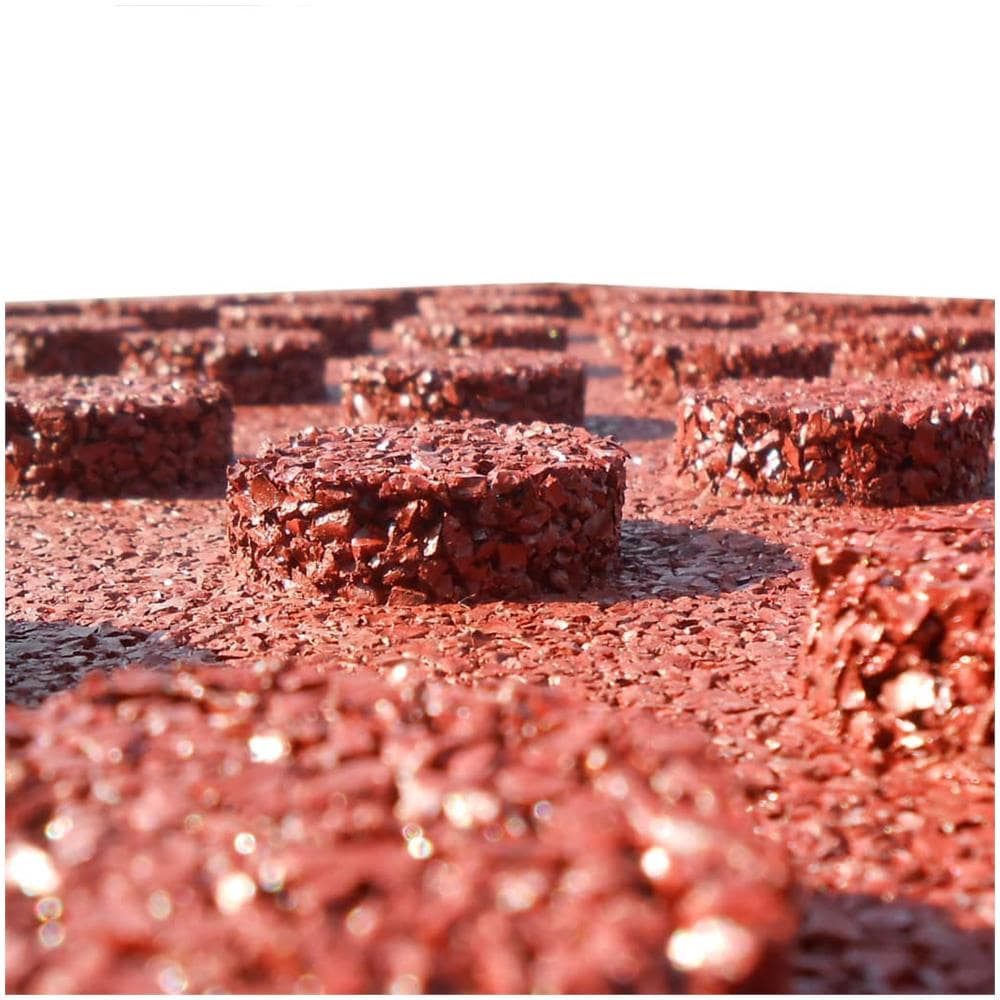 Piastrelle Anticaduta 12 Pz In Gomma 50x50x3 Cm Rosse - Foto 5