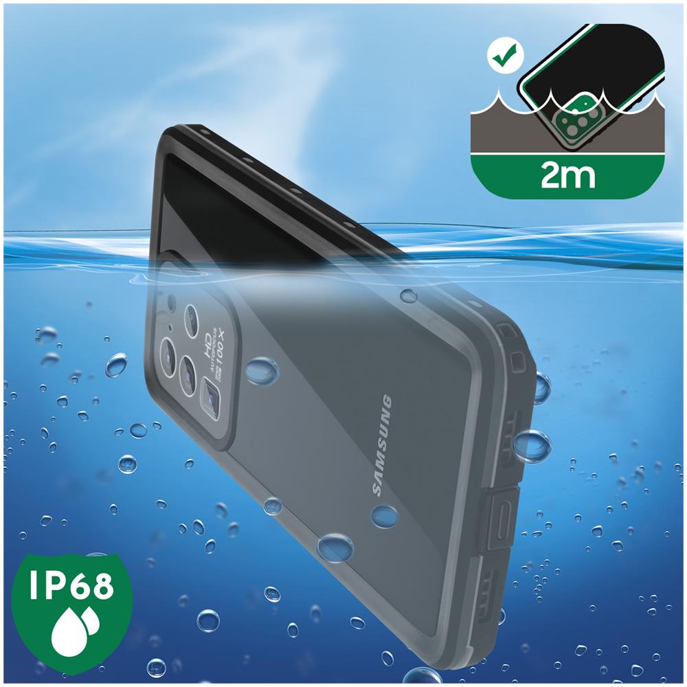 Cover Samsung Galaxy S20 Ultra Waterproof 2m Con Vetrino Nero - Foto 5