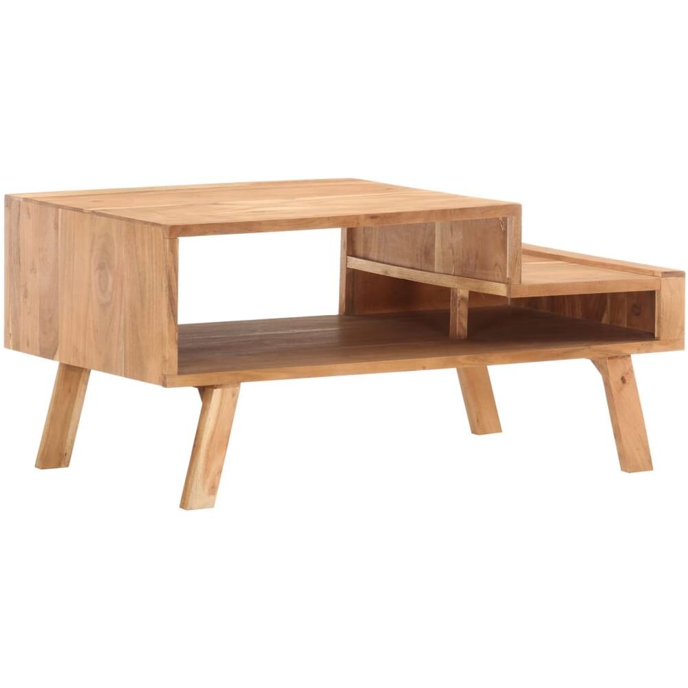 Tavolino Da Caffè 100x50x45 Cm In Legno Massello Di Acacia - Foto 8