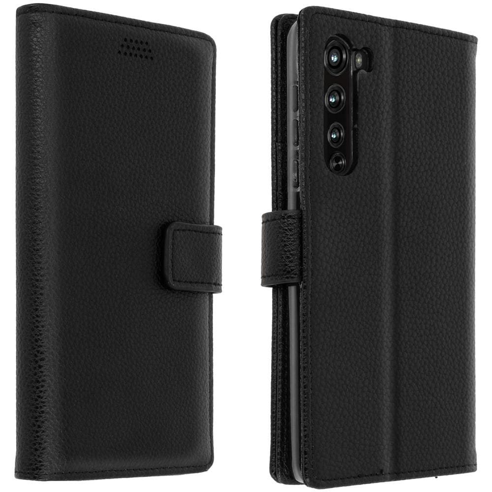 Custodia Motorola Edge Portafoglio Supporto Video Soft Touch Nero - Foto 1