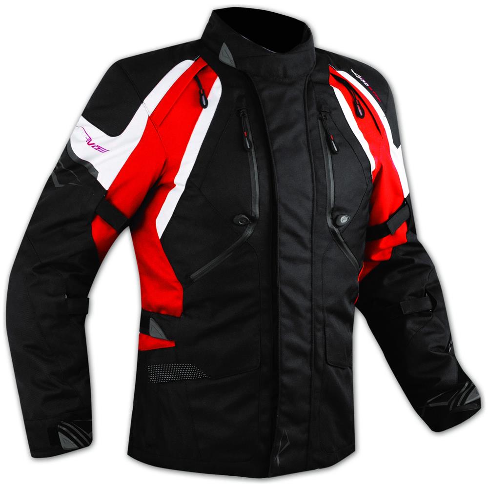 Enduro Giacca Moto Turismo Touring Cordura Impermeabile 4 Stagioni Rosso Xl - Foto 2