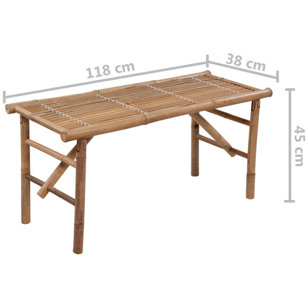 Panca Da Giardino Pieghevole Con Cuscino 118 Cm In Bamb? - Foto 8