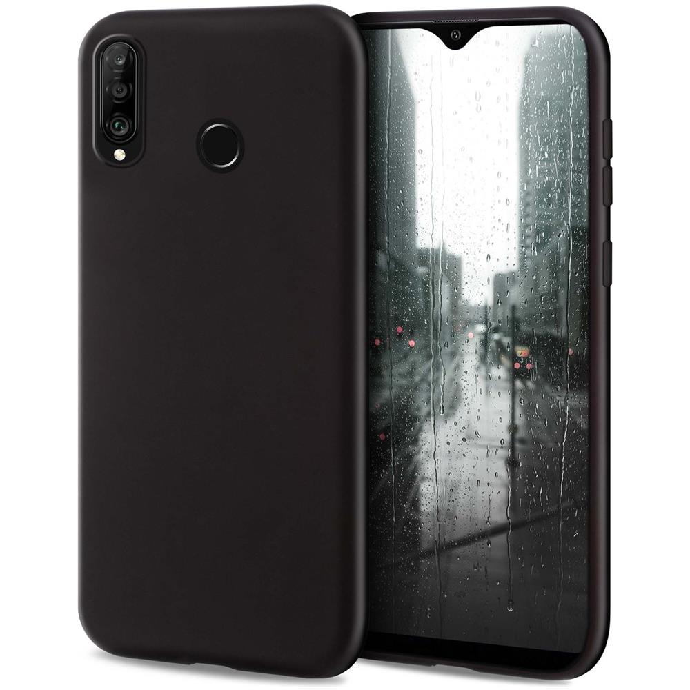 Minimalist Series, Cover In Silicone Per Huawei P30 Lite, Nero - Finitura Opaca, Custodia Sottile E Morbida In Tpu - Foto 1