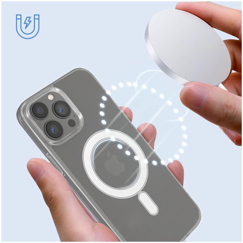 Cover Per Iphone 13 Pro Con Cerchio Compatibile Magsafe Trasparente - Foto 10