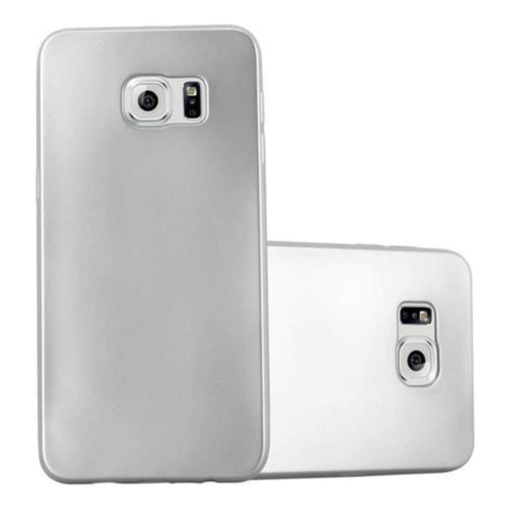 Custodia Compatibile Con Samsung Galaxy S6 Edge In Argento Metallico - Coperchio Protettivo In Silicone Tpu Flessibile - Foto 1