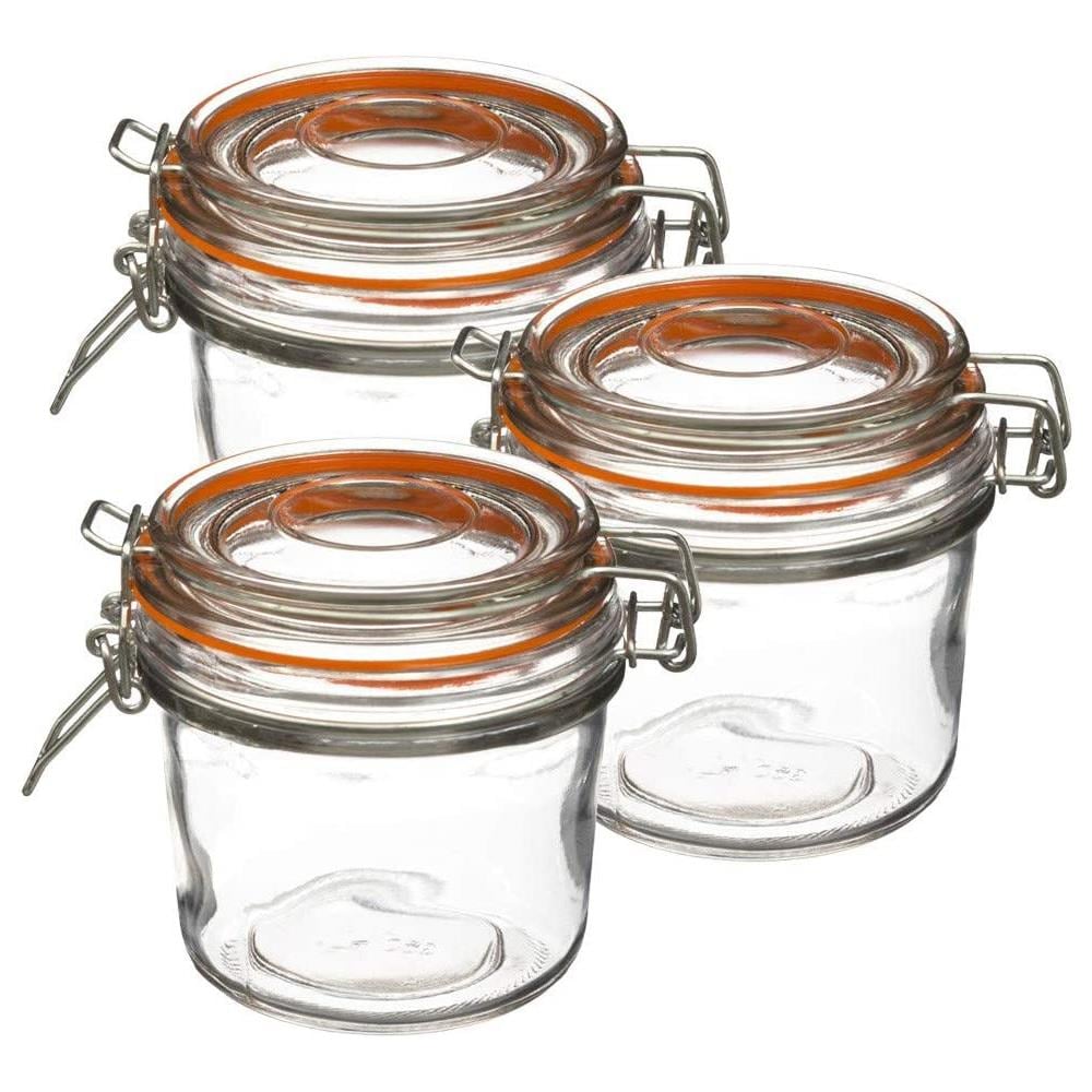 Barattolo Di Vetro Con Coperchio E Clip, 350 Ml, 3 Pezzi - Foto 1