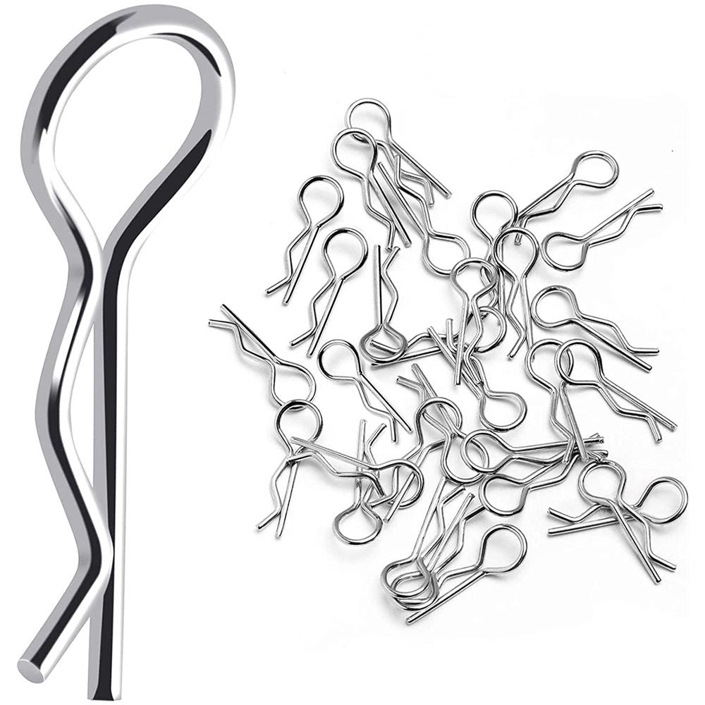 10 Pezzi Acciaio Inossidabile Auto Body Pin 1/10 Corpo Shell Clip Rc Modelli - Foto 1