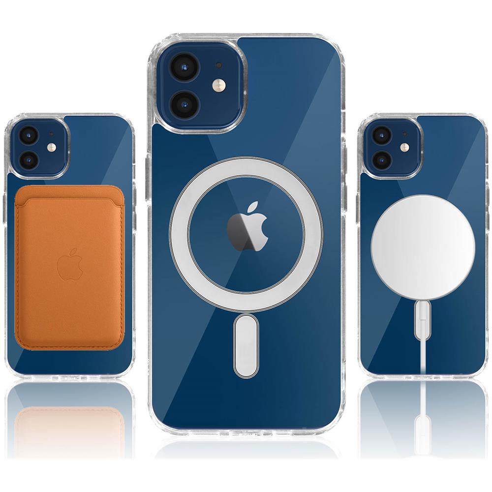 Cover Per Iphone 12 / 12 Pro Con Cerchio Compatibile Magsafe Trasparente - Foto 5