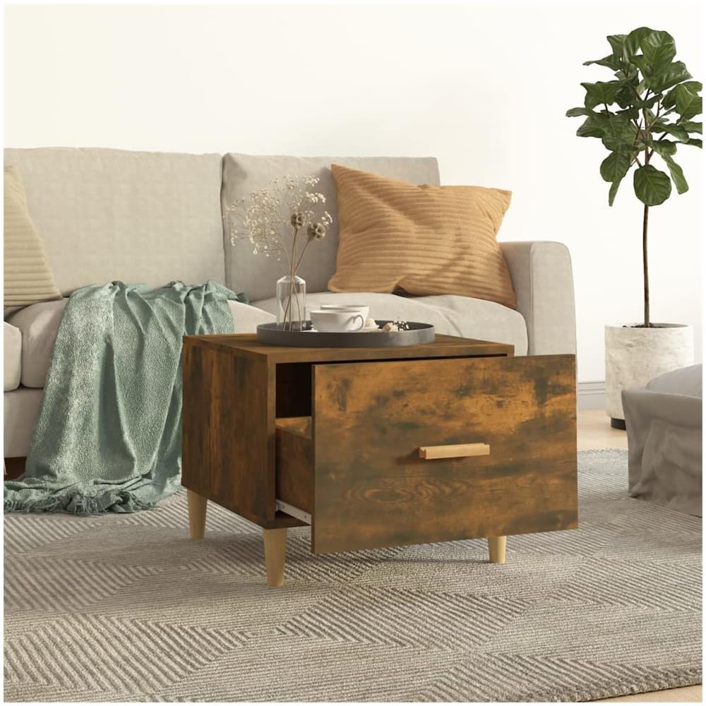 Tavolini Salotto 2 Pz Rovere Fumo 50x50x40cm Legno Multistrato - Foto 3