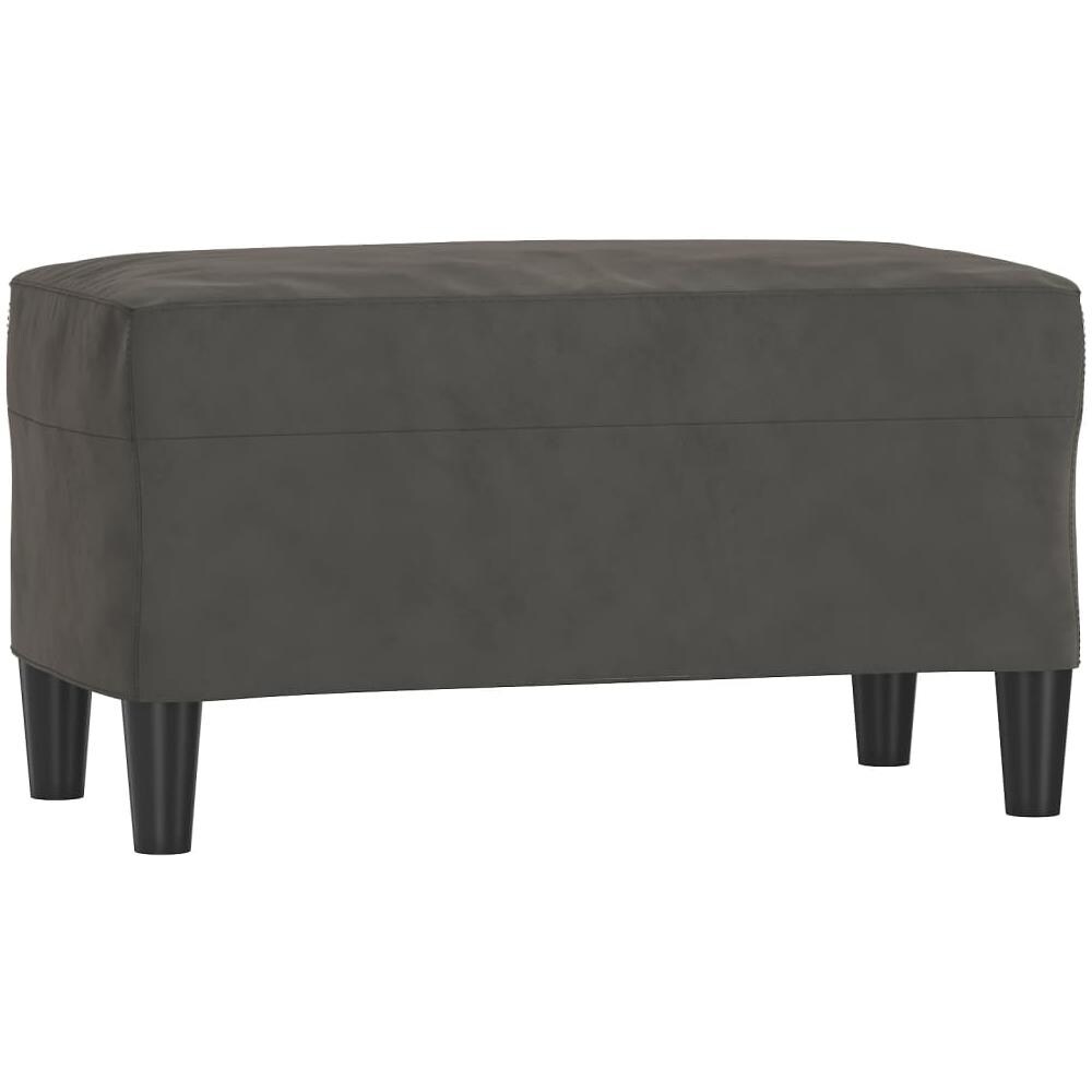 Panca Grigio Scuro 70x35x41 Cm In Velluto - Foto 2