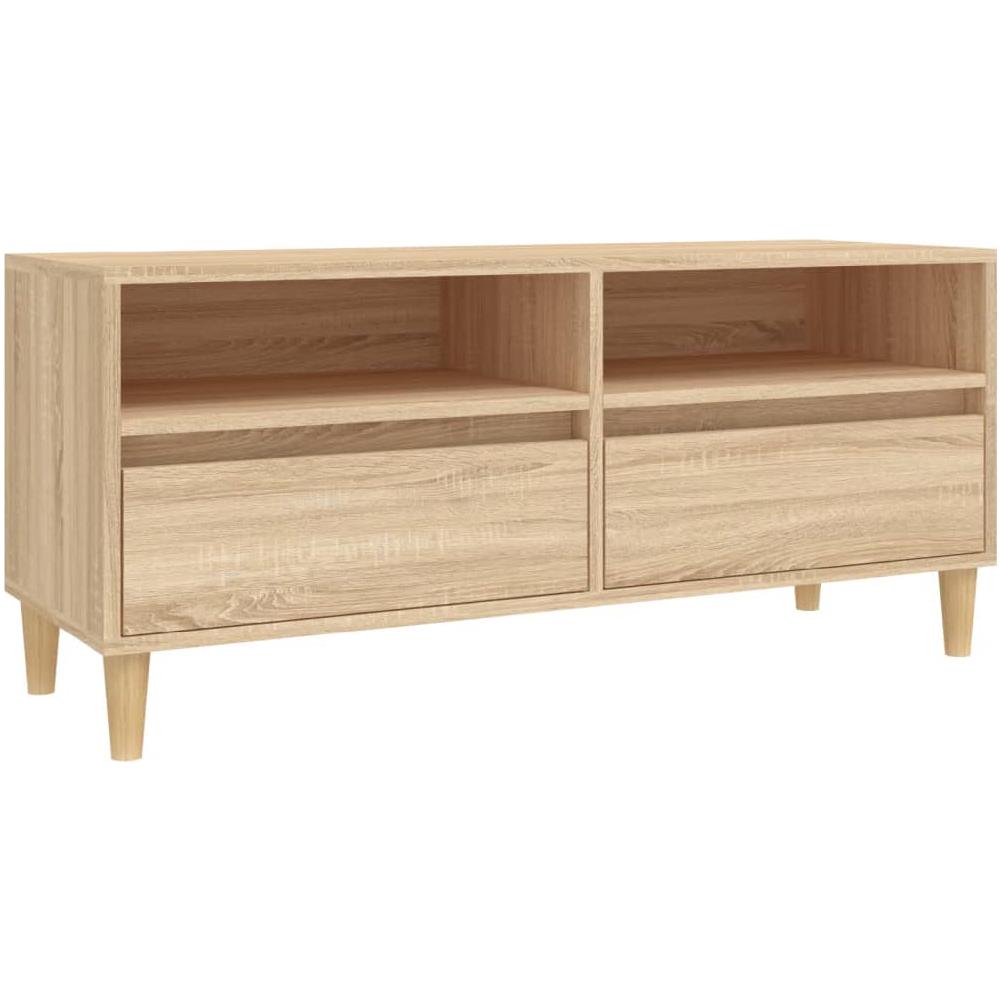 Mobile Tv Rovere Sonoma 100x34,5x44,5 Cm In Legno Multistrato - Foto 2