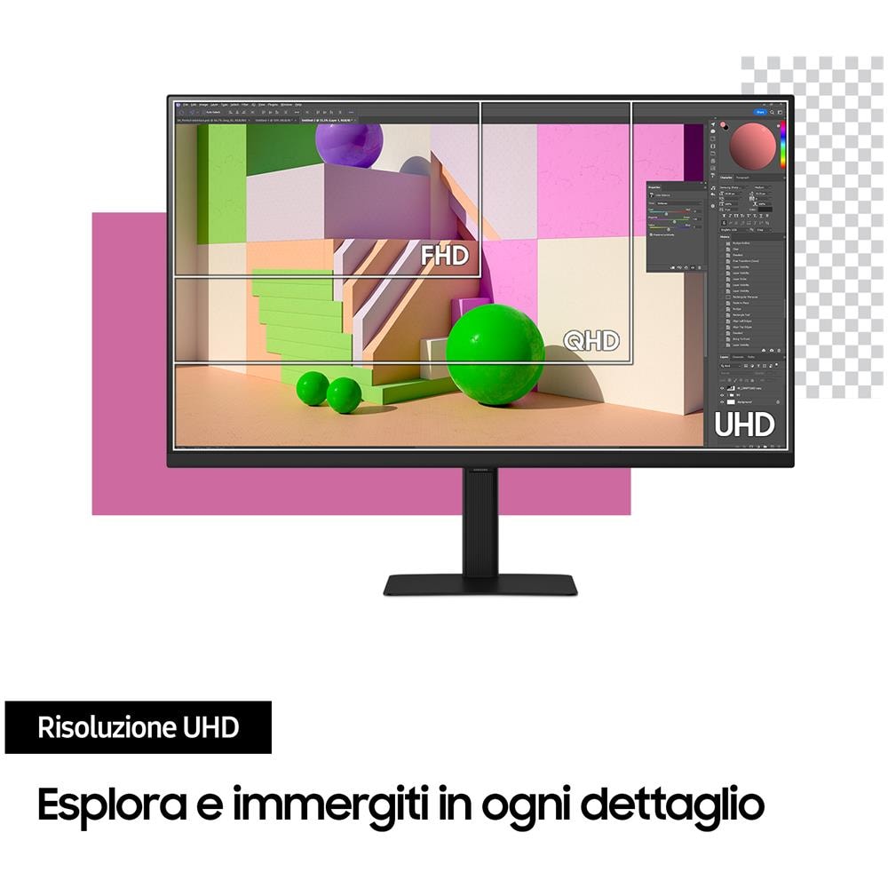 Monitor 32'' LED VA HRM ViewFinity S7 S70D 3840 x 2160 Ultra HD 4K Tempo di risposta: 5 ms - Foto 7
