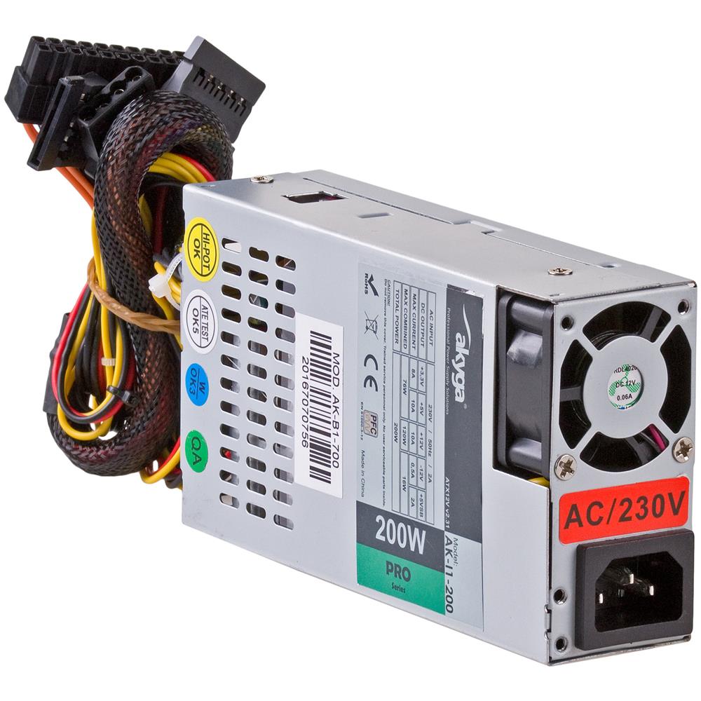AK-I1-200 alimentatore per computer 200 W 24-pin ATX ATX Grigio - Foto 1