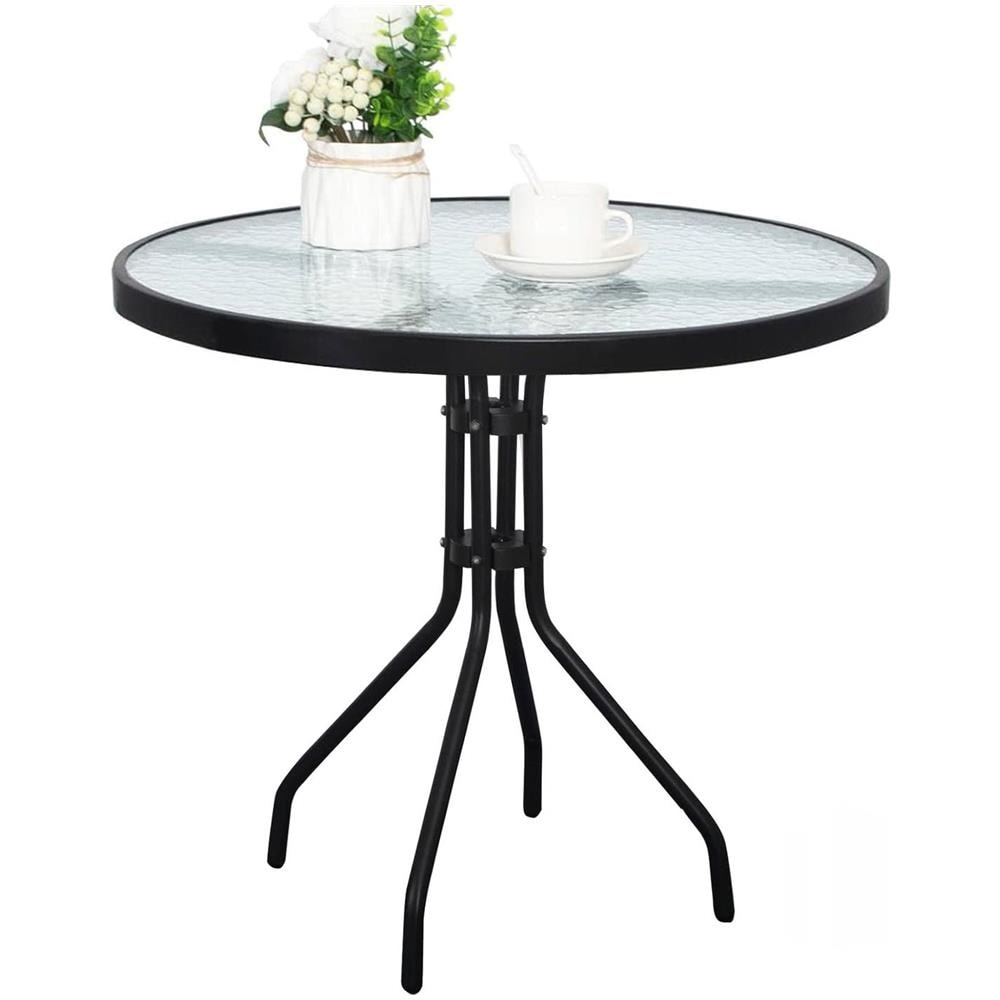 Set da giardino rotondo ISLAND con 4 sedie Sofia marroni da 90 cm - Foto 2