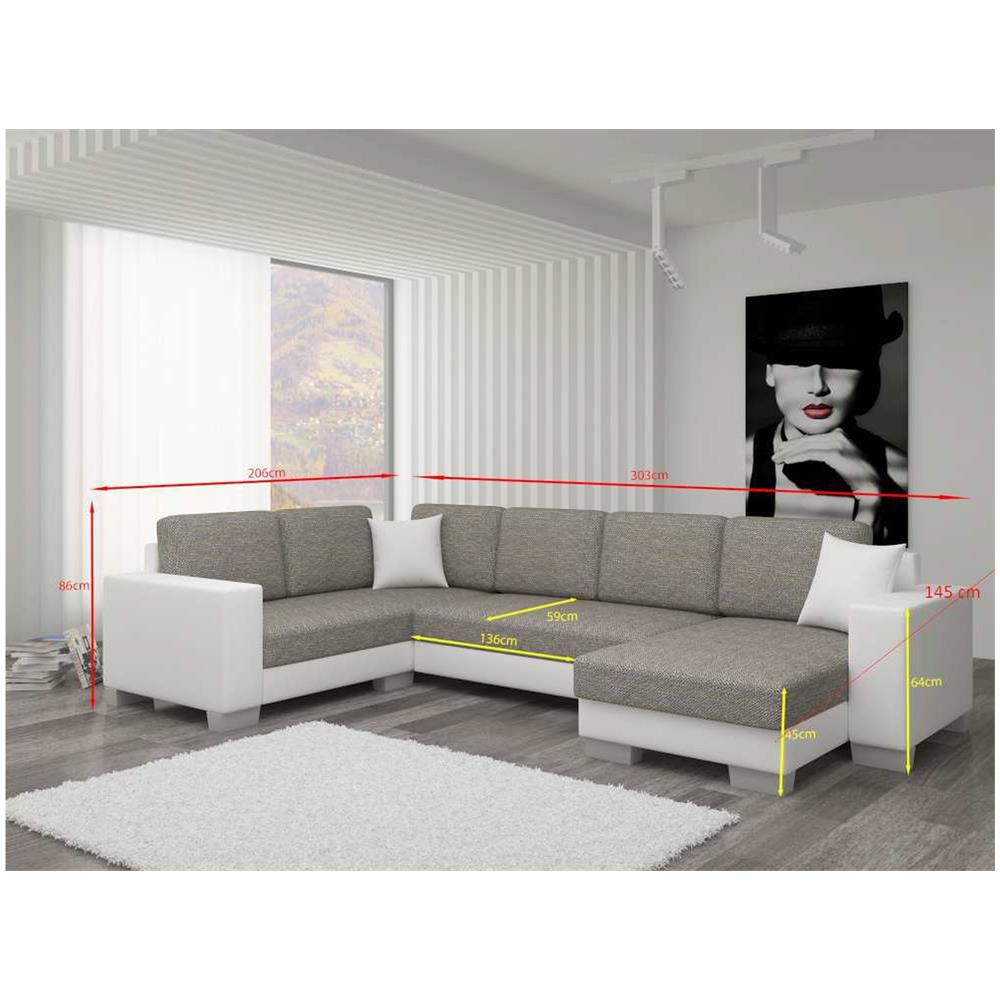 JUSTyou - Marco Ii Divano A U Nero Grigio - ePRICE JUSTyou - Marco Ii Divano A U Nero Grigio - ePRICE