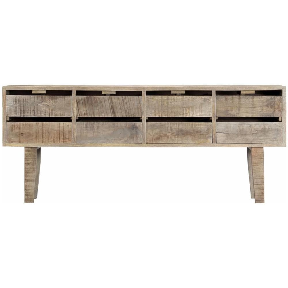 Credenza 140x30x60 Cm In Legno Massello Di Mango - Foto 2