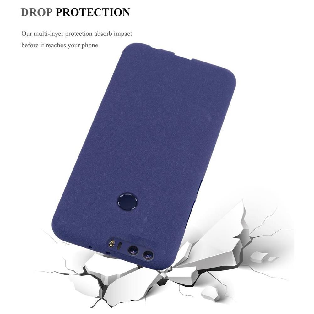 Custodia Compatibile Con Honor 8 In Frost Blu Scuro - Coperchio Protettivo In Silicone Tpu Flessibile - Foto 8