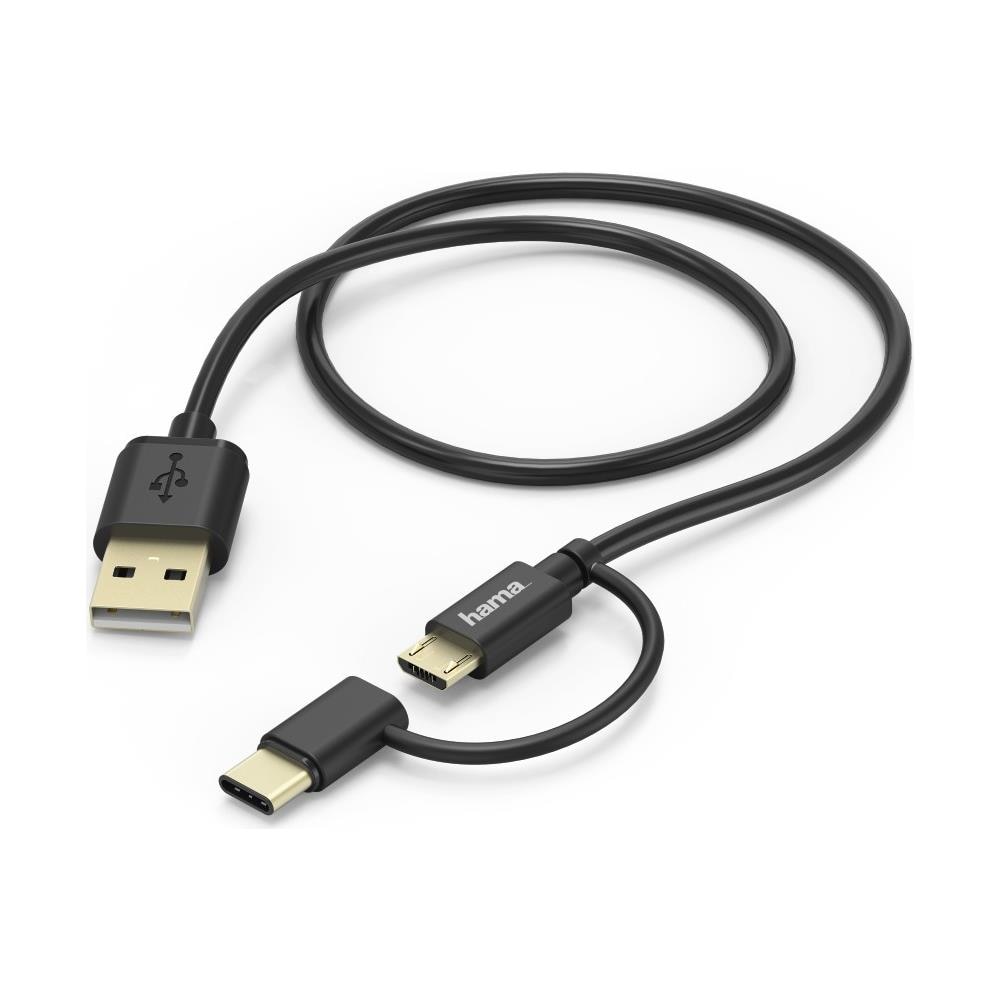 178327 1m USB A Micro-USB A Maschio Maschio Nero cavo USB - Foto 1