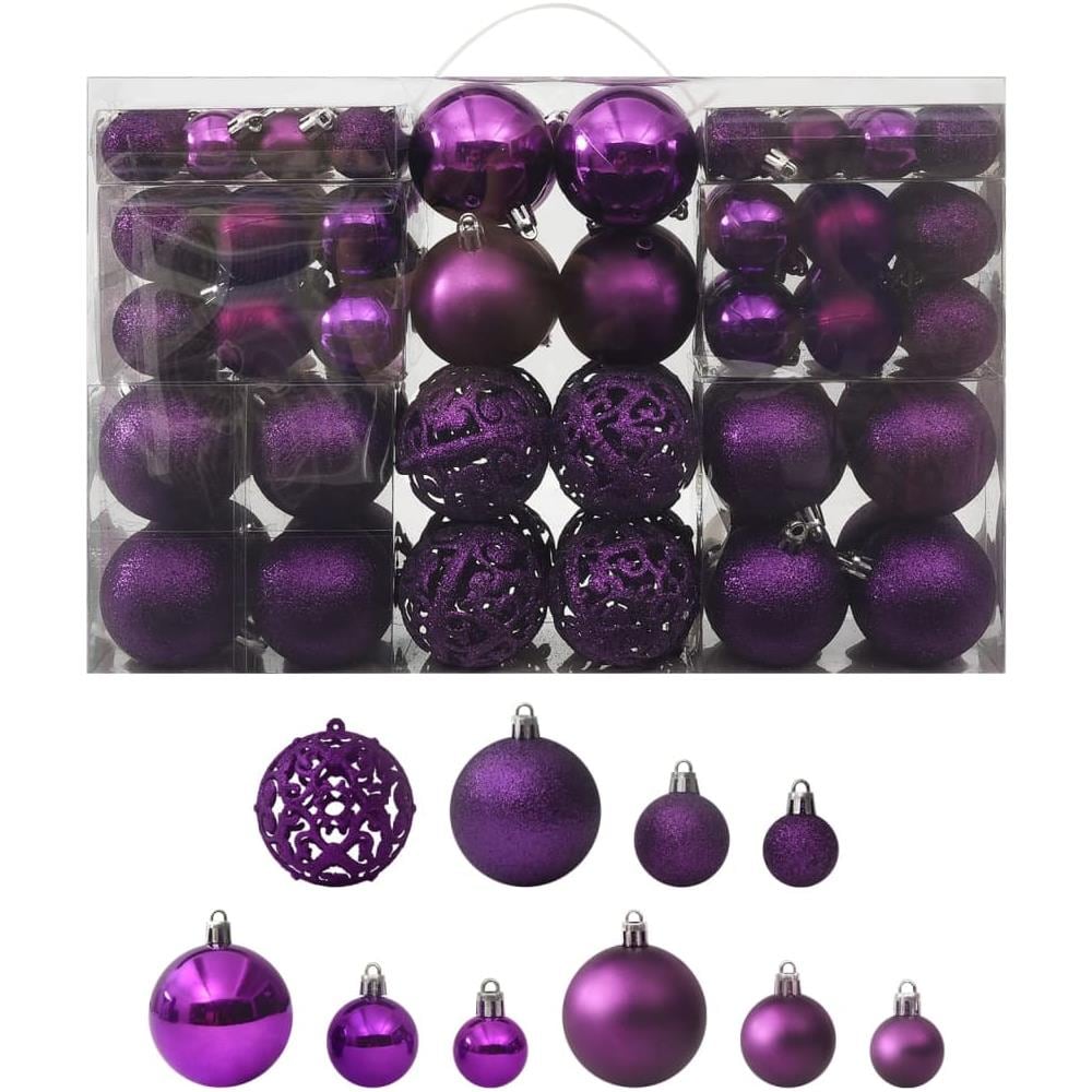 Set Palline Di Natale 100 Pz Viola - Foto 1