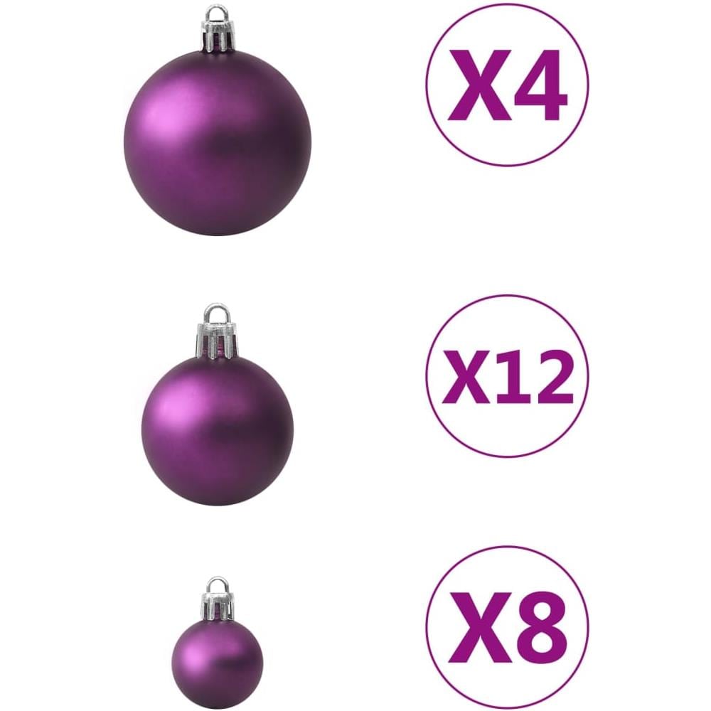 Set Palline Di Natale 100 Pz Viola - Foto 2