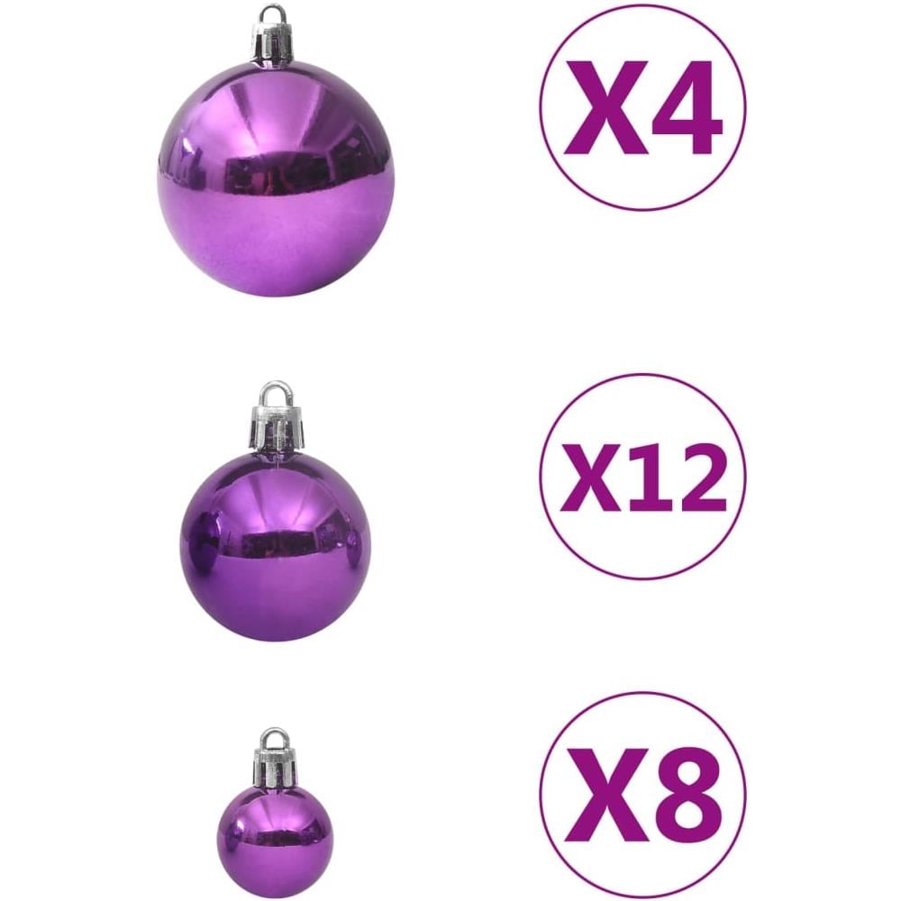 Set Palline Di Natale 100 Pz Viola - Foto 3