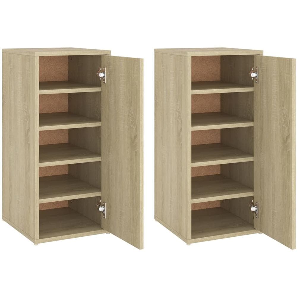 Scarpiere 2 Pz Rovere Sonoma 32x35x70 Cm In Truciolato - Foto 2