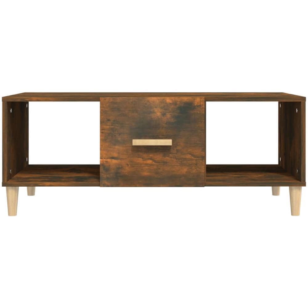 Tavolino Da Salotto Rovere Fumo 102x50x40 Cm Legno Multistrato - Foto 3