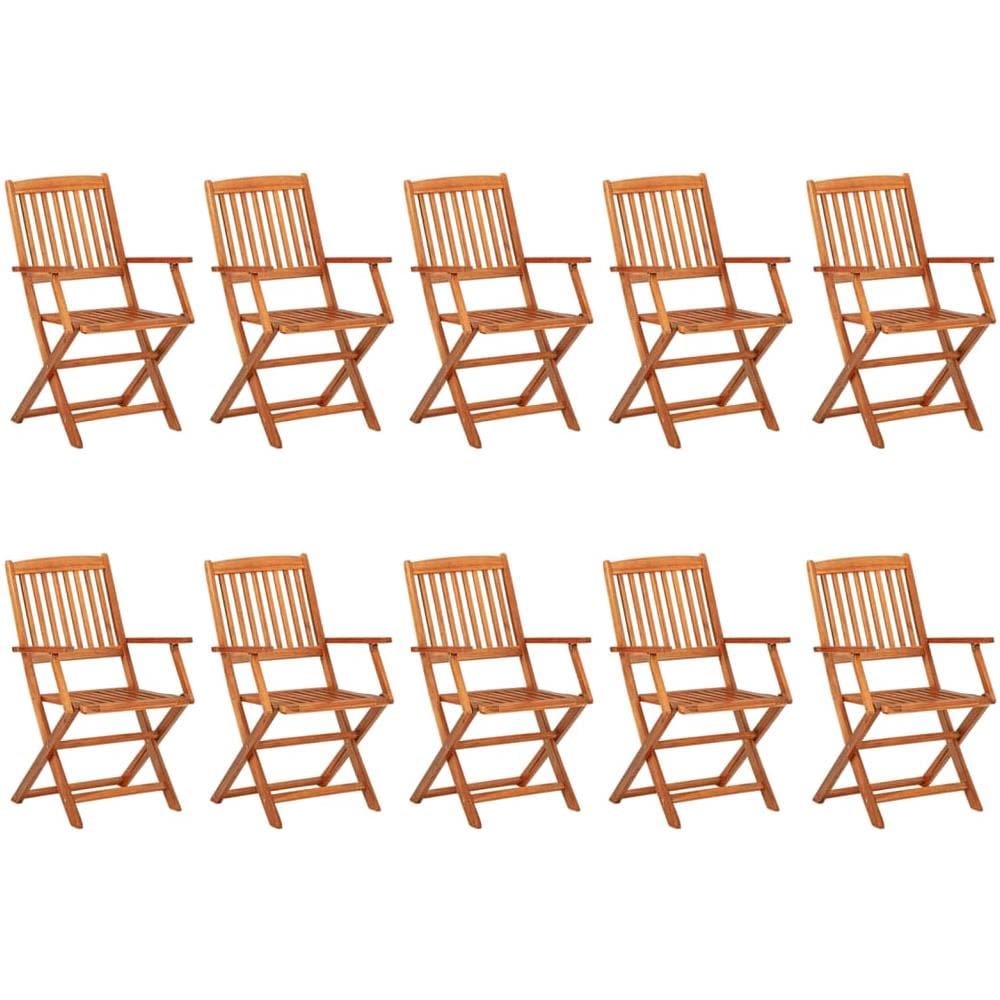 Set da Pranzo da Giardino 11 pz 280x90x75 cm Massello di Acacia - Foto 3
